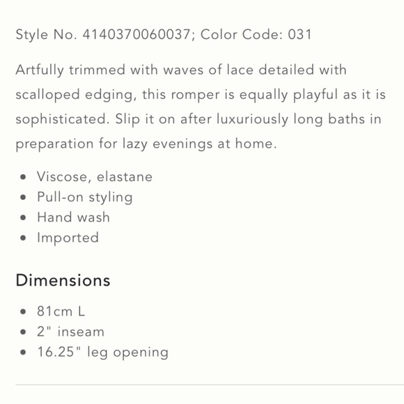 NWT Anthropologie Green Romper with V-Neckline and Laced Detail - Picture 6 of 6